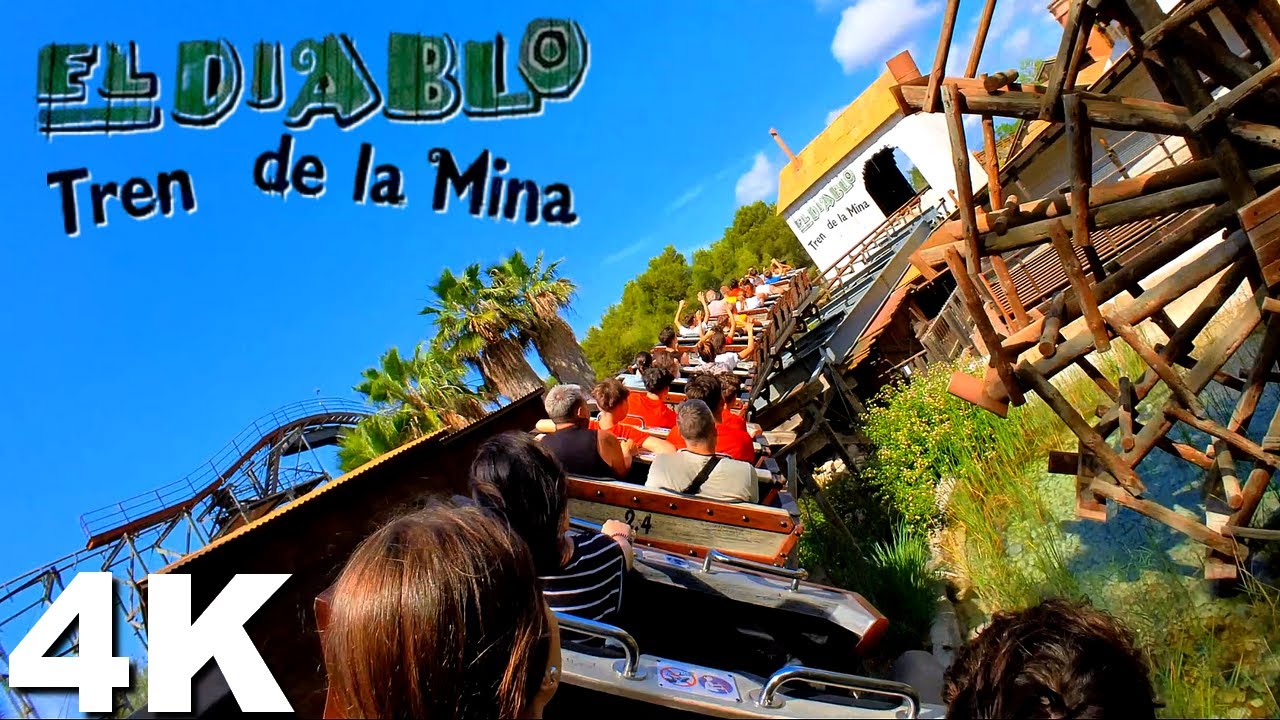 El Diablo : Tren de la Mina [On-Ride 4K POV] - PortAventura Park