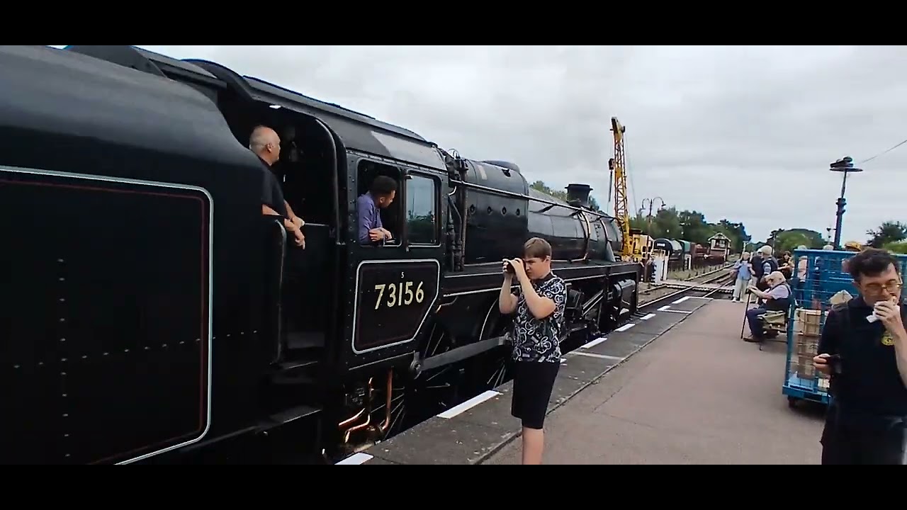 [HD]  BR Standard Class 5 - 73156 pulls into Quorn & Woodhouse  station #73156 #SteamTrain #Heritage