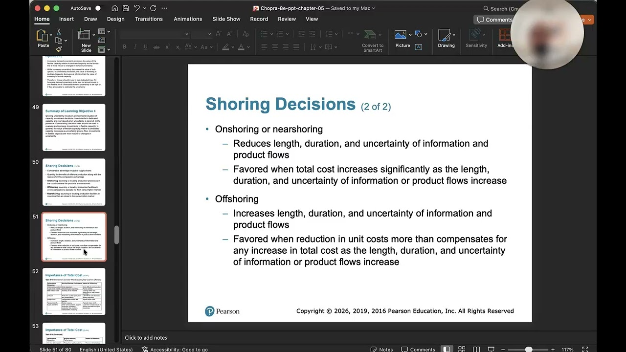 Shoring decisions in supply chains