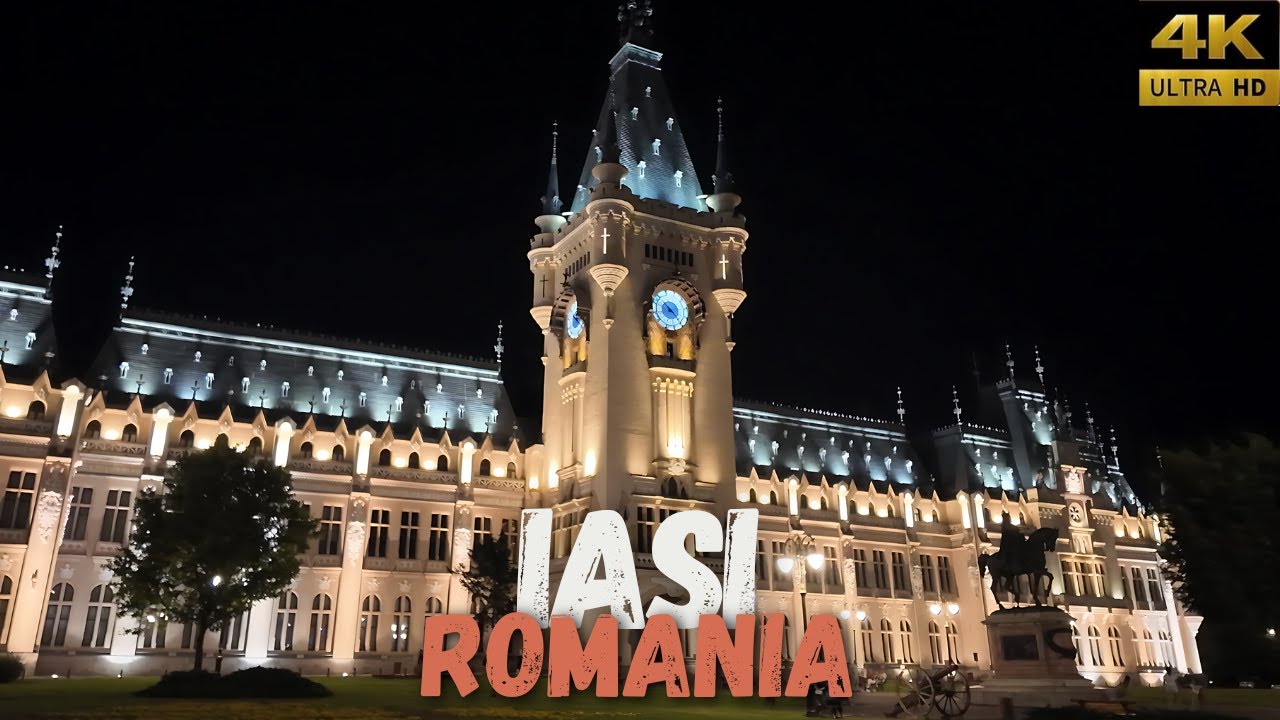 [Romania] Night Walk in Iasi - 4K HDR