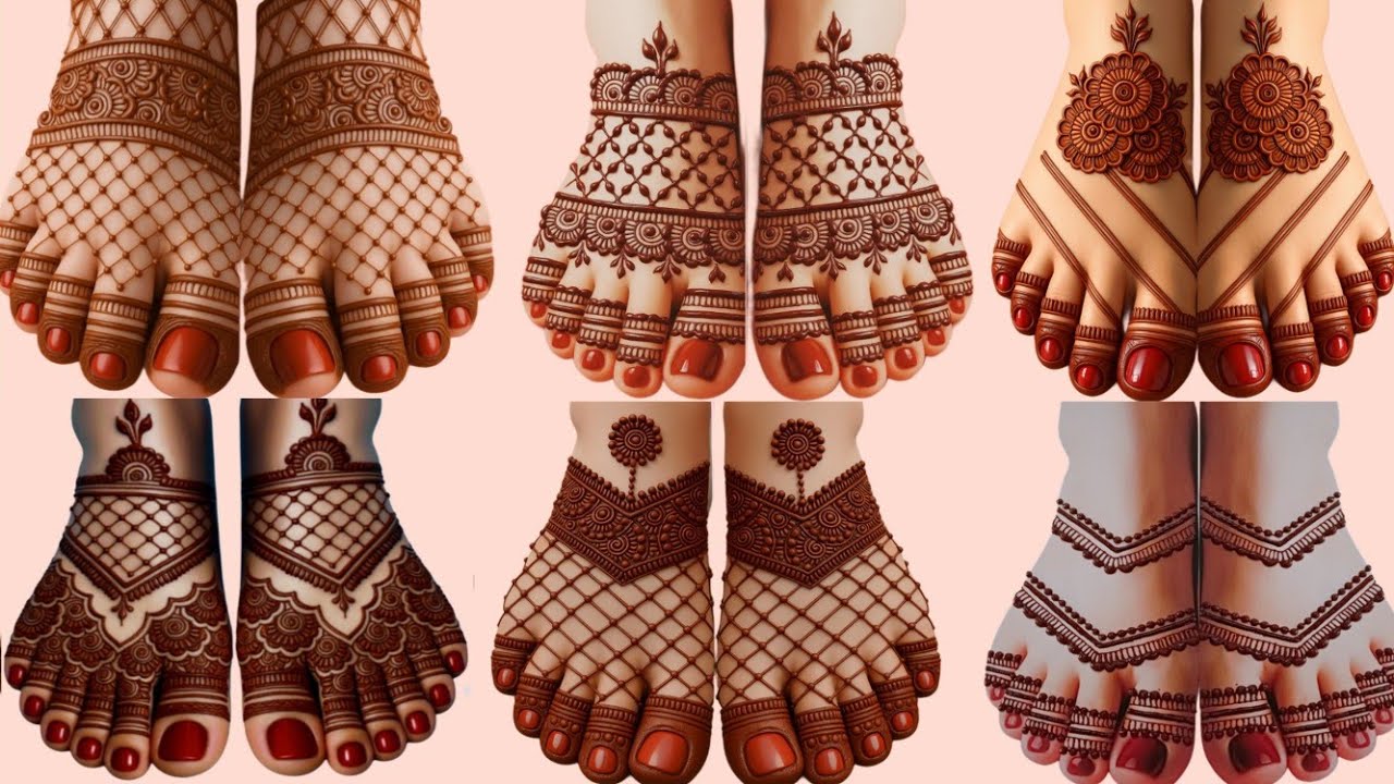 Top 6 New Feet Mehndi Designs | Pairon ki Mehandi Ke Design |Easy Leg Mehndi Designs|Paon Ki Mehandi