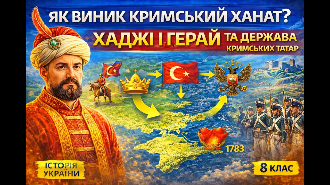 Як виник Кримський ханат? | Хаджі I Ґерай та держава кримських татар | 8 клас