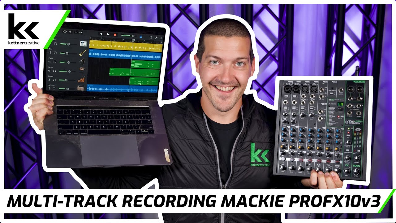 Как записать несколько дорожек с помощью USB-микшерного пульта Mackie ProFX10v3