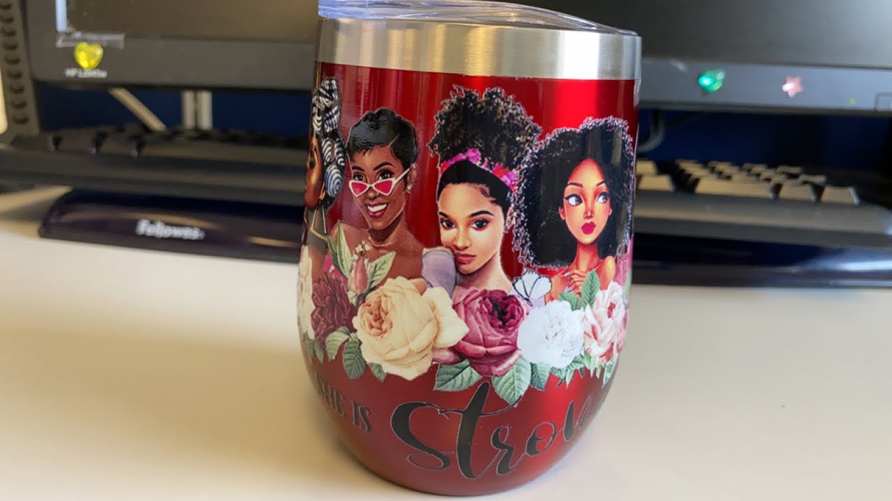 Making a wine tumbler using uv dtf cup wrap