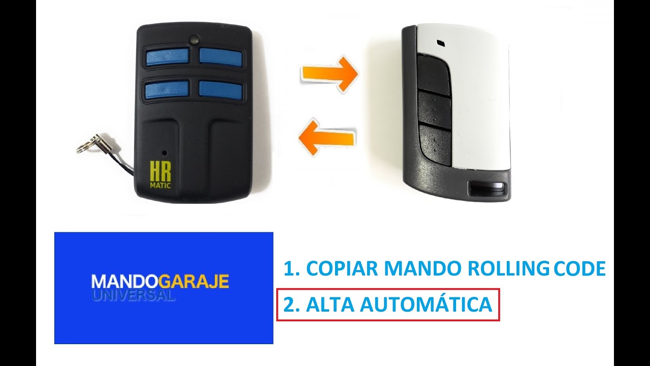 ✔️ COPIAR MANDO GARAJE ROLLING CODE Y ALTA AUTOMÁTICA 🔔