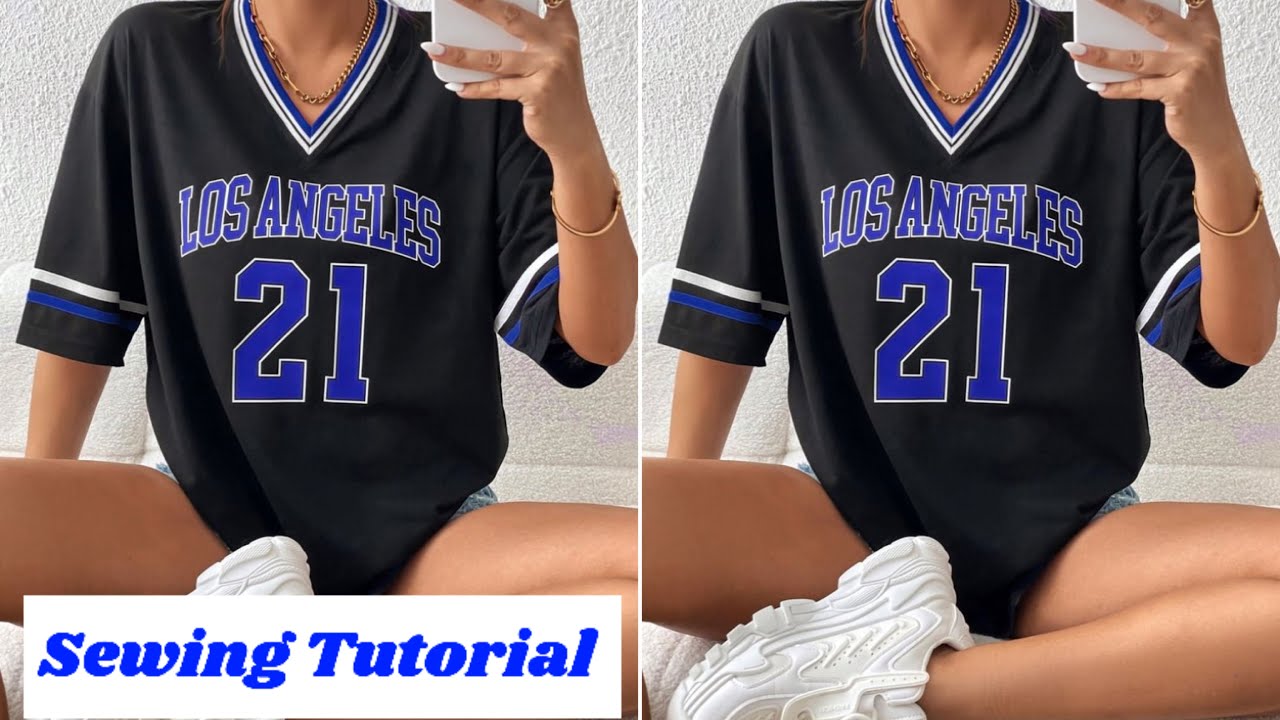 How To Cut and Sew a Unisex Football Jersey| beginners friendly #sewingprojects #diy #fashion