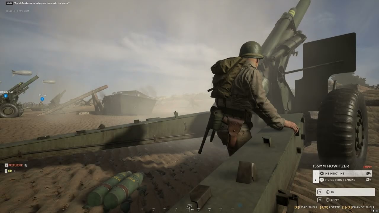 Hell Let Loose  blasting the big guns #hellletlooseclips #gaming