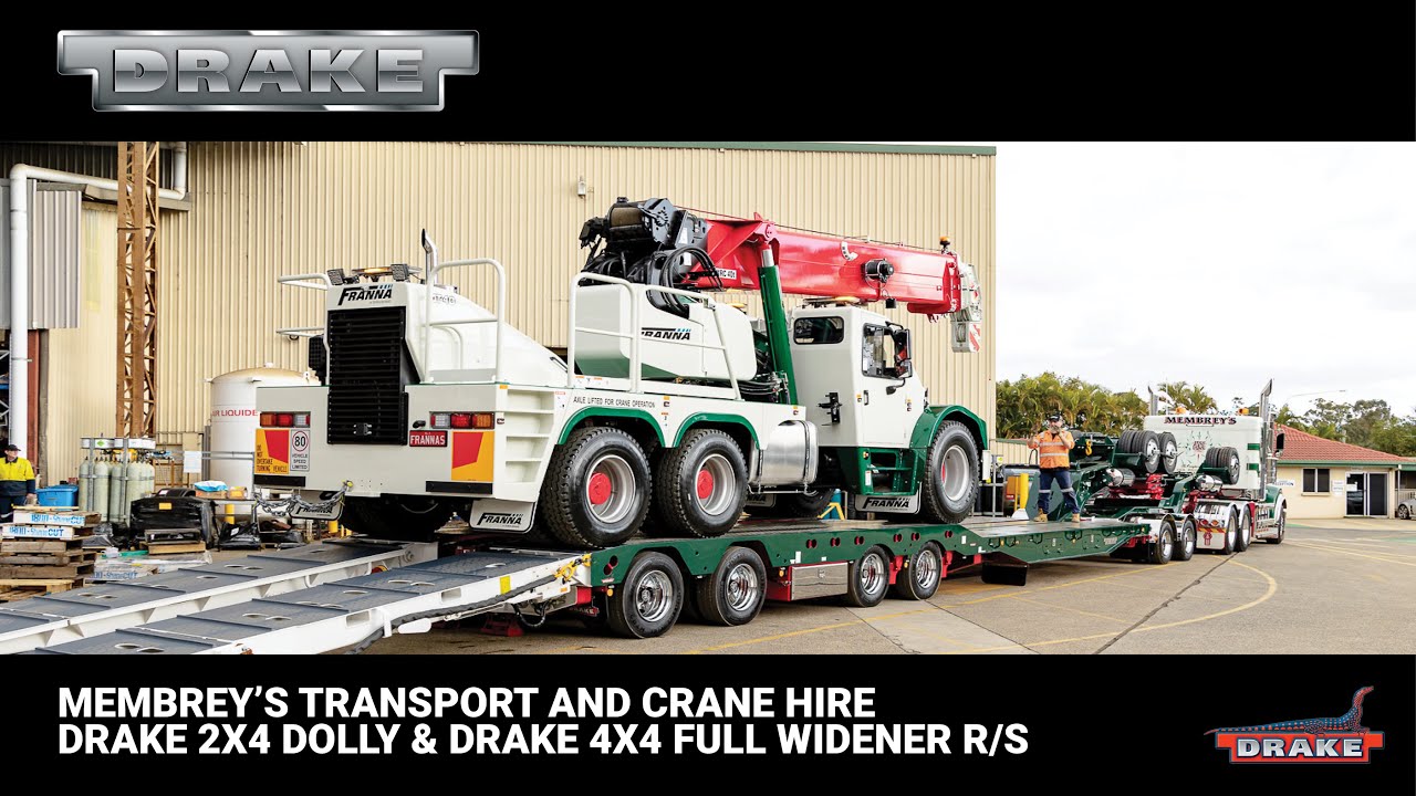 Drake 2x4 and Drake 4x4 Full Widener Rear Steer for Membrey's Transport and Crane Hire
