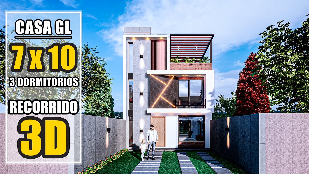 ▶️🎥 Recorrido Virtual || Casa GL 7 x 10 m || Casa 3D 🏠👷