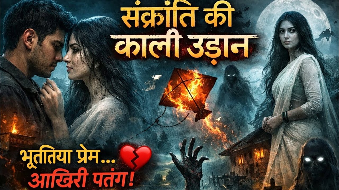 संक्रांति की रात… जब पतंग नहीं, परछाइयाँ उड़ती हैं 🪁👻एक अधूरा प्रेम, एक भूतिया साया