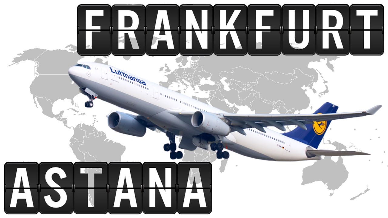 A330 Cockpit Flight Timelapse from FRANKFURT [FRA] to ASTANA [TSE] 4300km