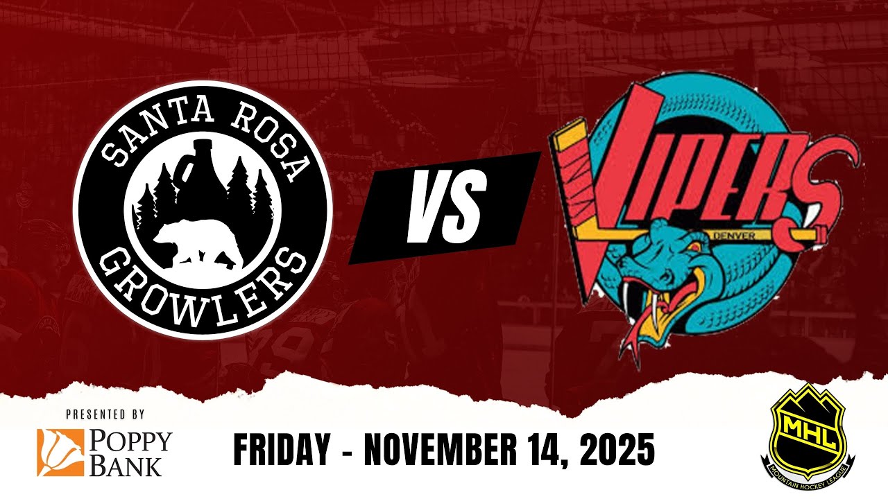 Santa Rosa Growlers VS Breckenridge Vipers Nov 14th, 2025