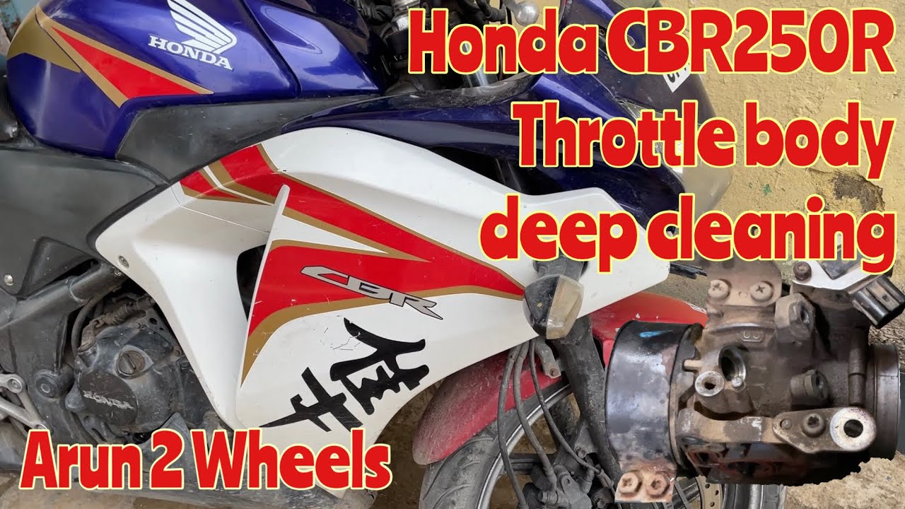 Honda CBR250R throttle body complete cleaning.