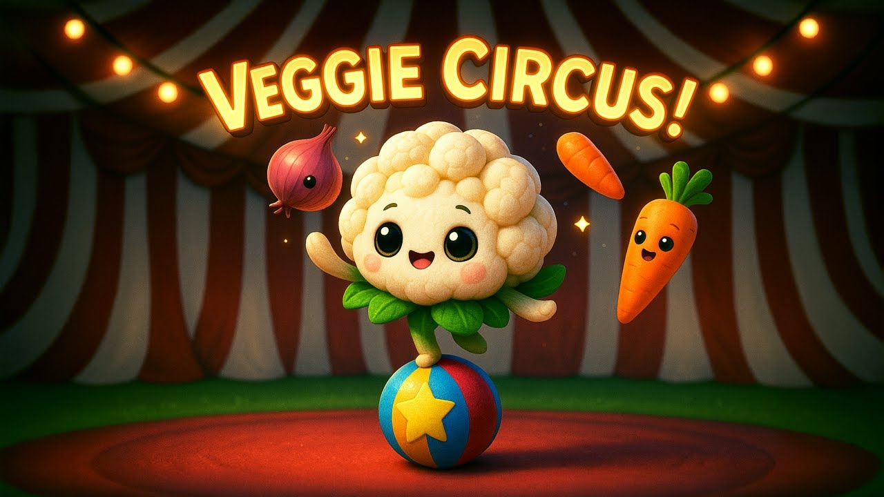 Vegetables Jugglers Song 🤹 | Nursery Rhyme for Kids | Brinjal, Tomato, Carrot & More | Fun Kids Song