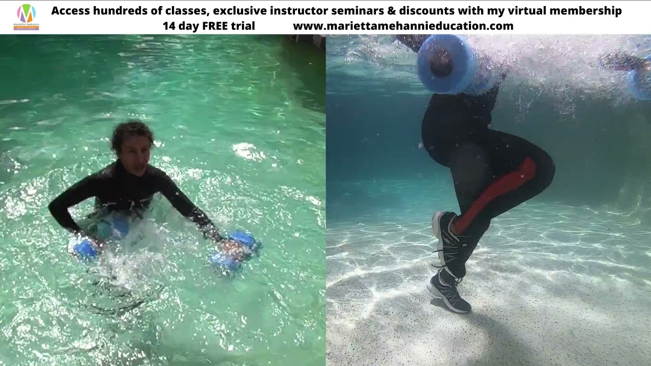 Aqua instructor tip - Jogging with dumbbells