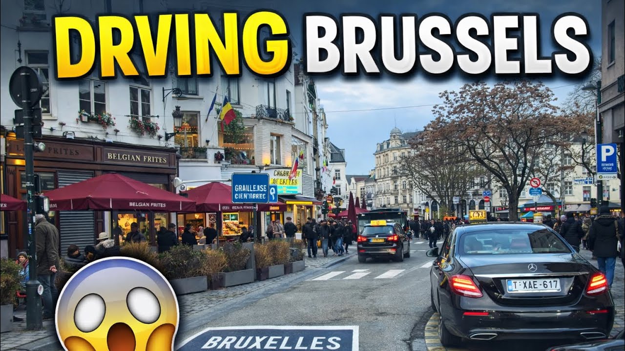 BRUSSELS 4K | The Capital of Europe | Driving downtown at sunset 