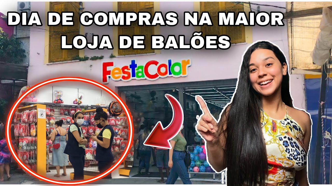 COMPRANDO MERCADORIAS PARA O ATELIÊ NA MAIOR LOJA DE BALÕES | tour pela maior loja de balões