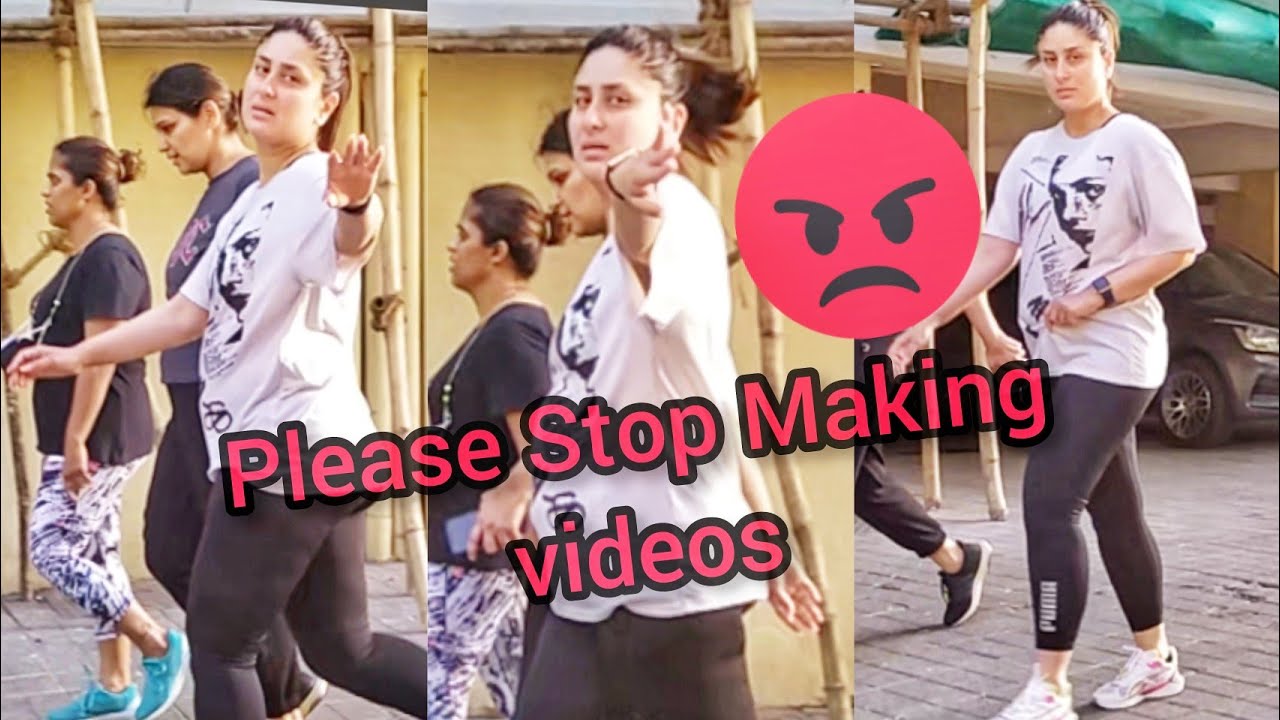 Kareena Kapoor Khan gets Angry on Media Photographer's when she was taking evening walk in Bandra 📸