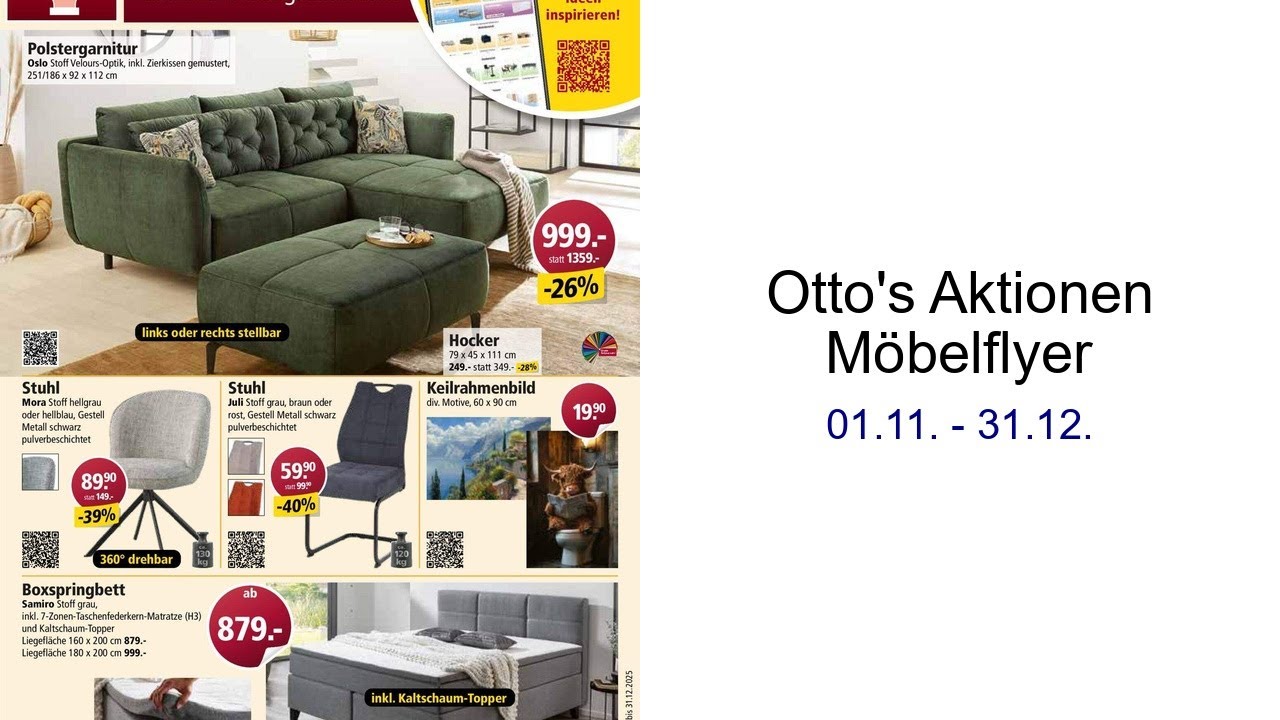 Otto's Aktionen Möbelflyer 01.11. - 31.12.