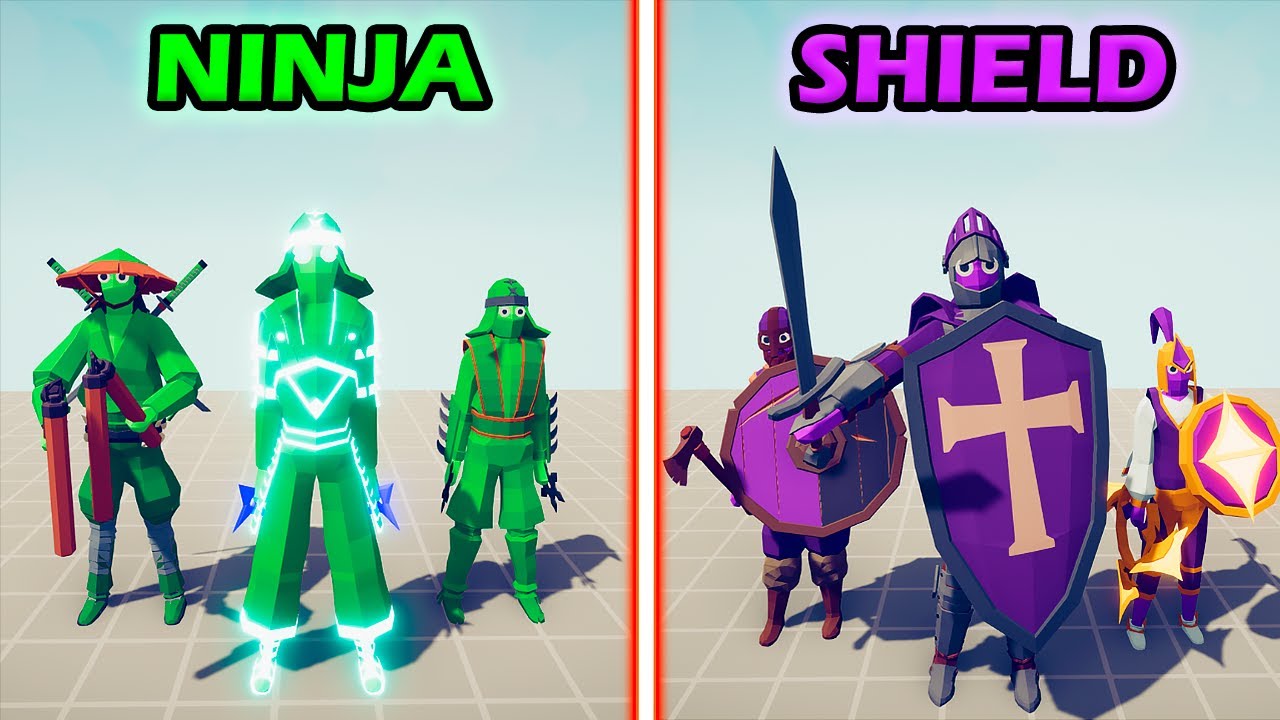 NINJA TEAM vs SHIELD TEAM - Totally Accurate Battle Simulator | TABS