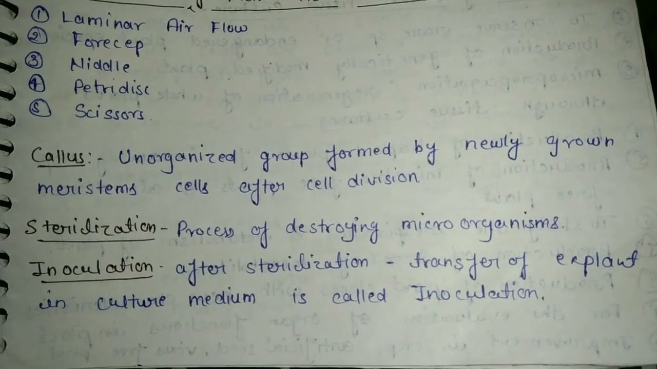 Plant tissue culture, plant biotechnology, MSC notes #biology #botanylovers #exam #botany 