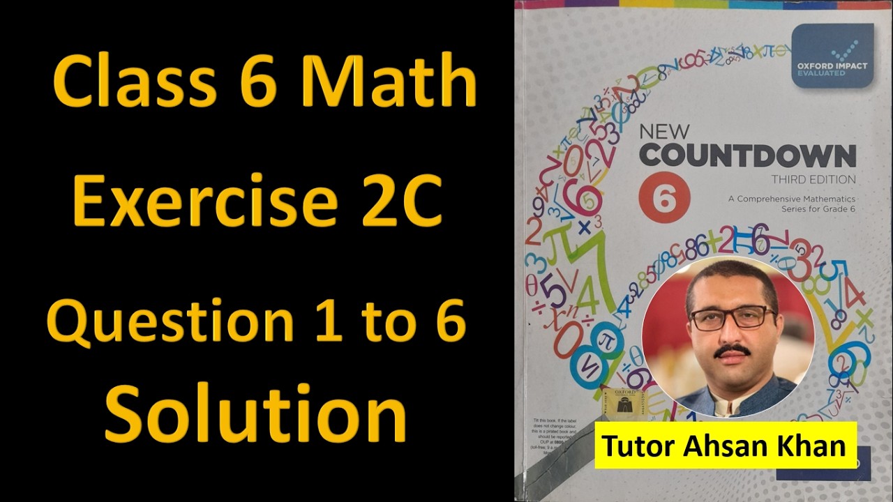 New Countdown 6 Exercise 2C Question 1 to 6 | Third Edition Class 6 Math