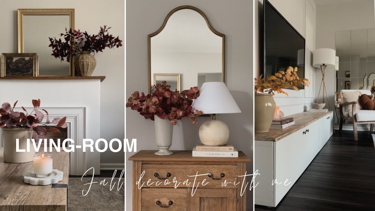 Fall Decorate With Me 2024 | Living-room Fall Decor | Neutral and Organic
