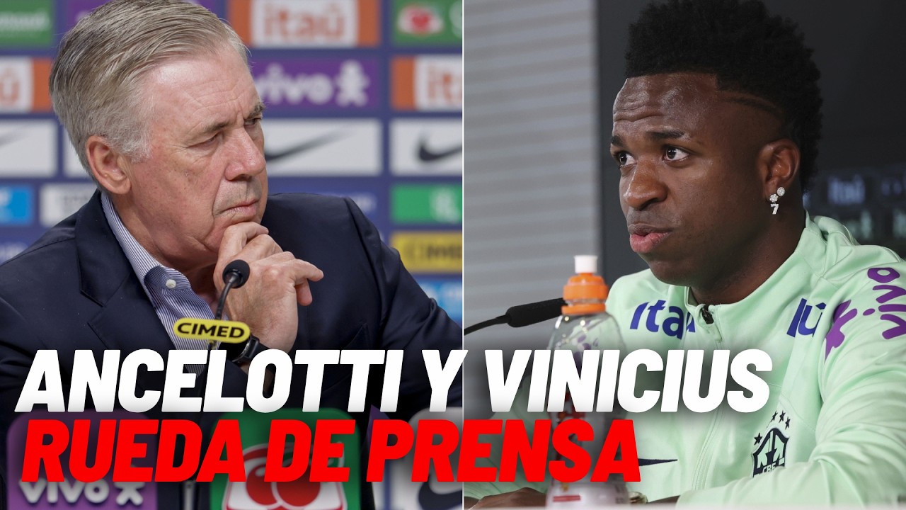 ANCELOTTI Y VINICIUS, rueda de prensa de Brasil antes del partido contra Francia EN DIRECTO I MARCA