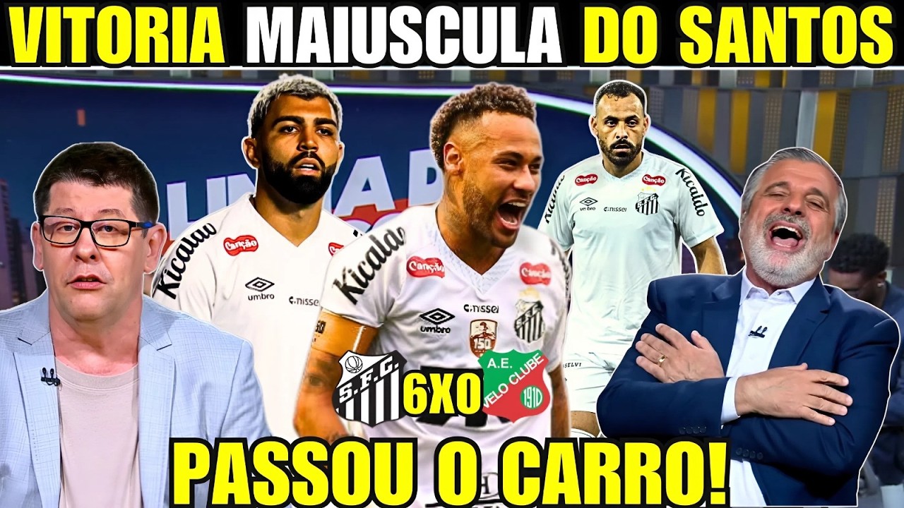 SEM PEIDADE GENIAL SANTOS 6X0 VELO CLUBE PEIXE MOSTRA FORÇA NA VILA BELMIRO APÓS REESTREIA DE NEYMAR