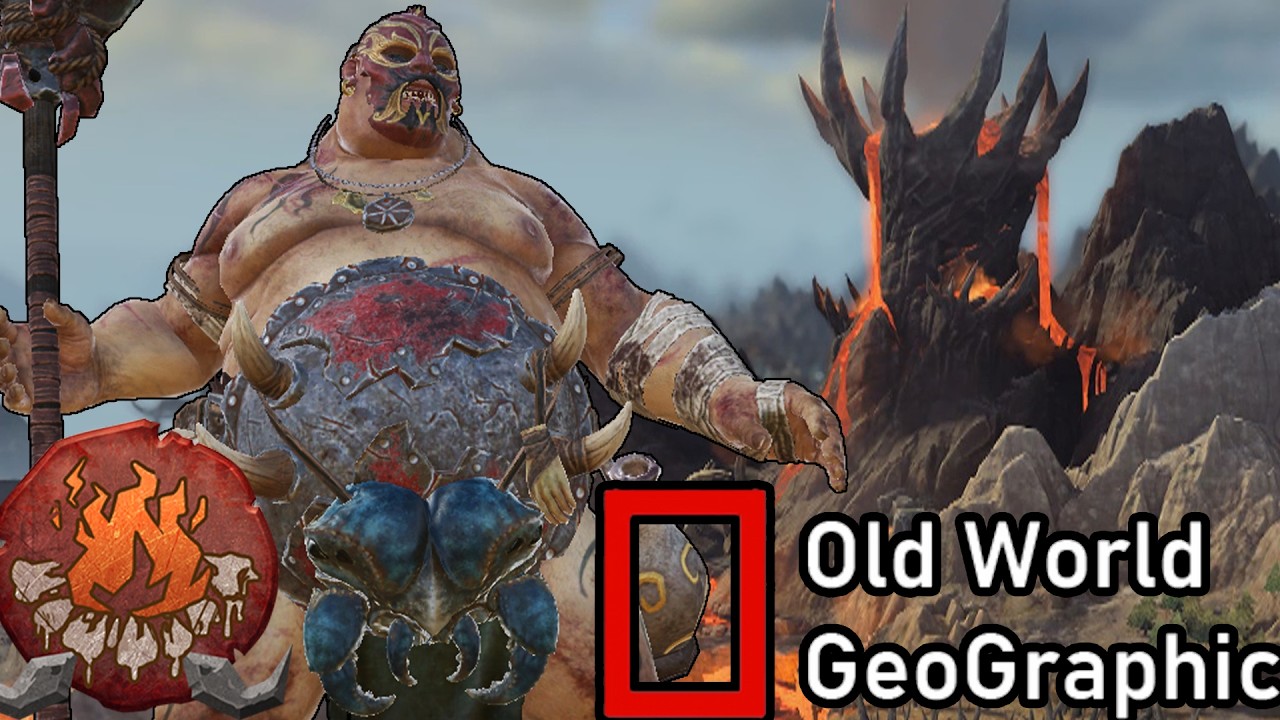 The Fire Mouth, God of Fire and Volcanoes of the Ogre Kingdoms - Old world Geographic