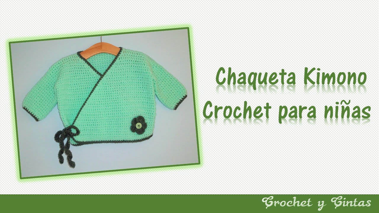 Chaqueta – abrigo kimono  a crochet (ganchillo) para niñas – Parte 1