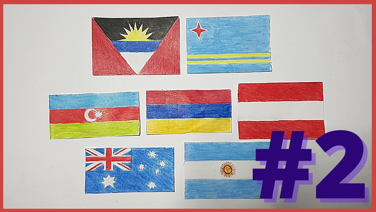 Drawing Country Flags Part 2! (Capitals, Currencies, Languages Included!)