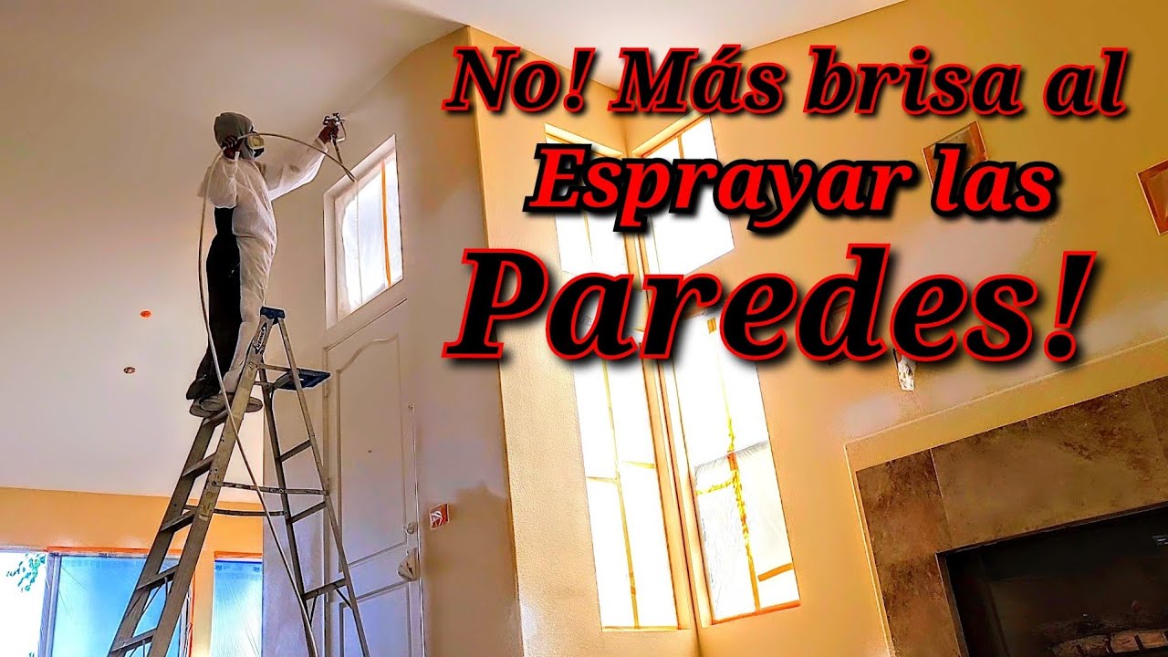 Cómo pintar paredes con esprayadora airless sin hacer Brisa! (overspray)