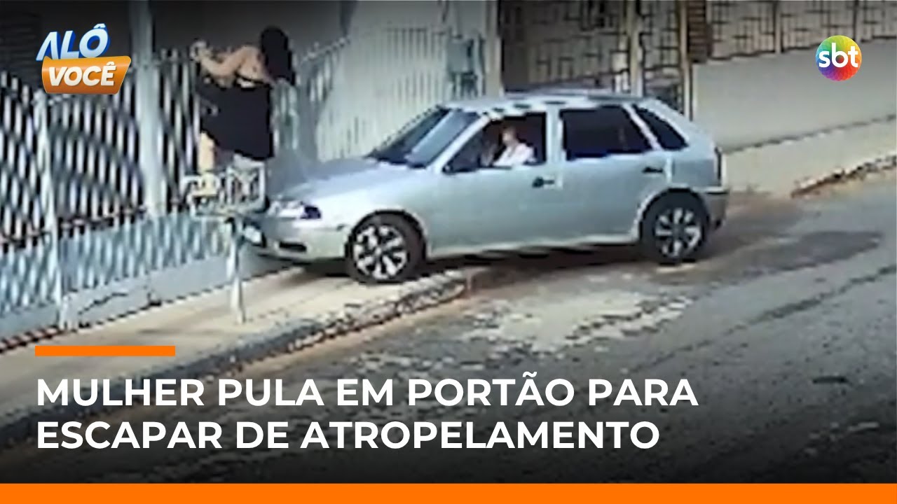Mulher foge de tentativa de feminic&iacute;dio e sobe em port&atilde;o para escapar de ex | #AloVoce