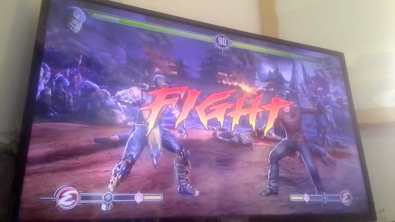jugando mortal Kombat 9🎮🎮🎮🎮