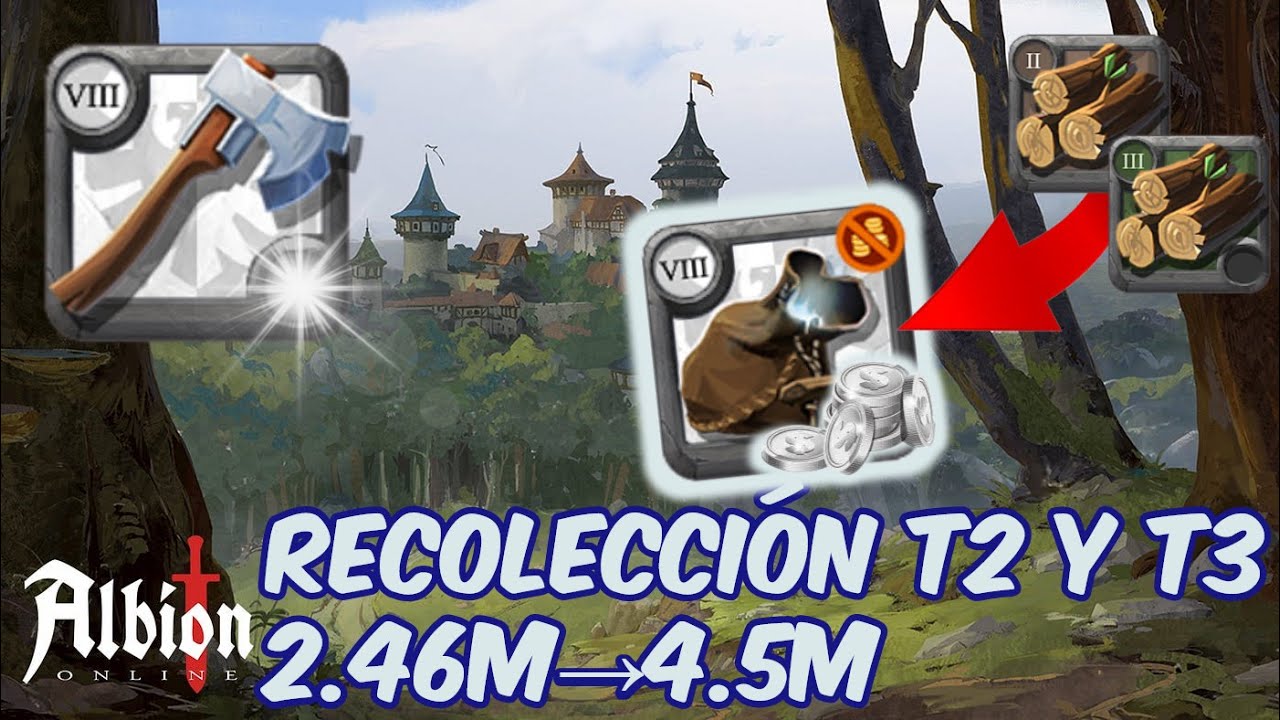 Recolección de madera T2 y T3 | Albion Online | Refinado y venta fácil 💸