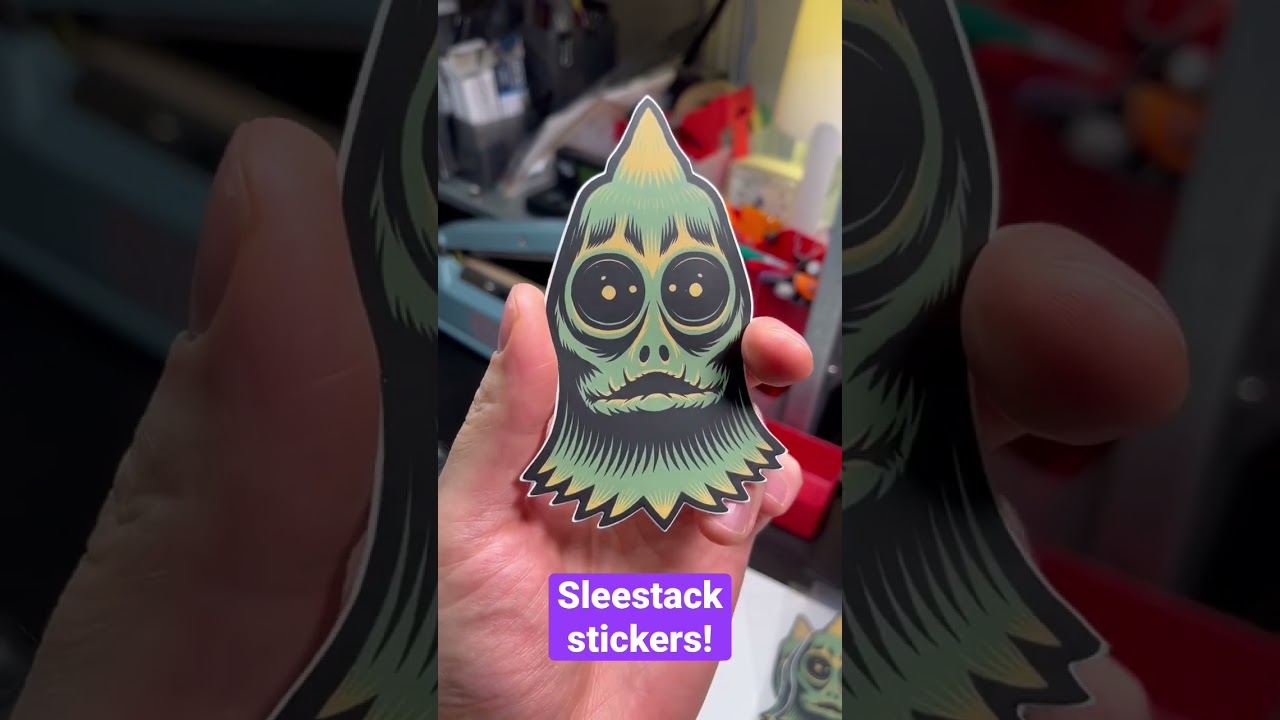 Sleestak vinyl stickers by Monsterologist.