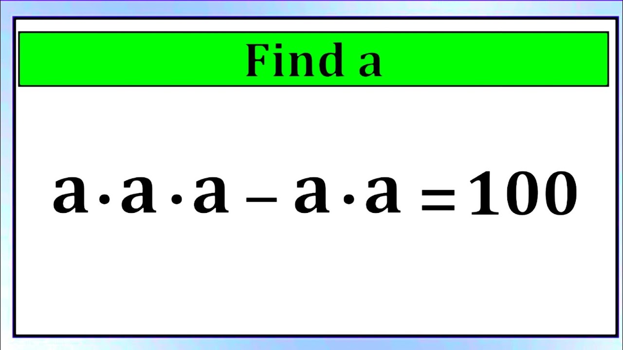 Nice Algebra Math Simplification | Find the Value of a #maths #mathsaminute 