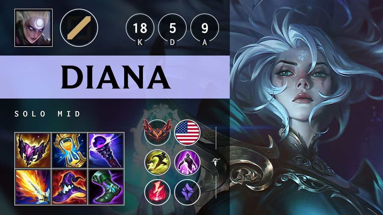 Diana Mid vs Katarina - NA Grandmaster Patch 25.20
