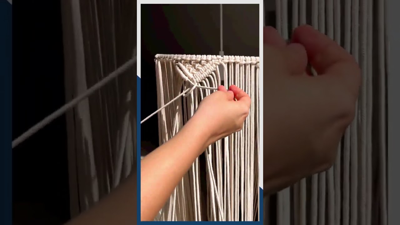 L&aacute;mpara con macram&eacute;