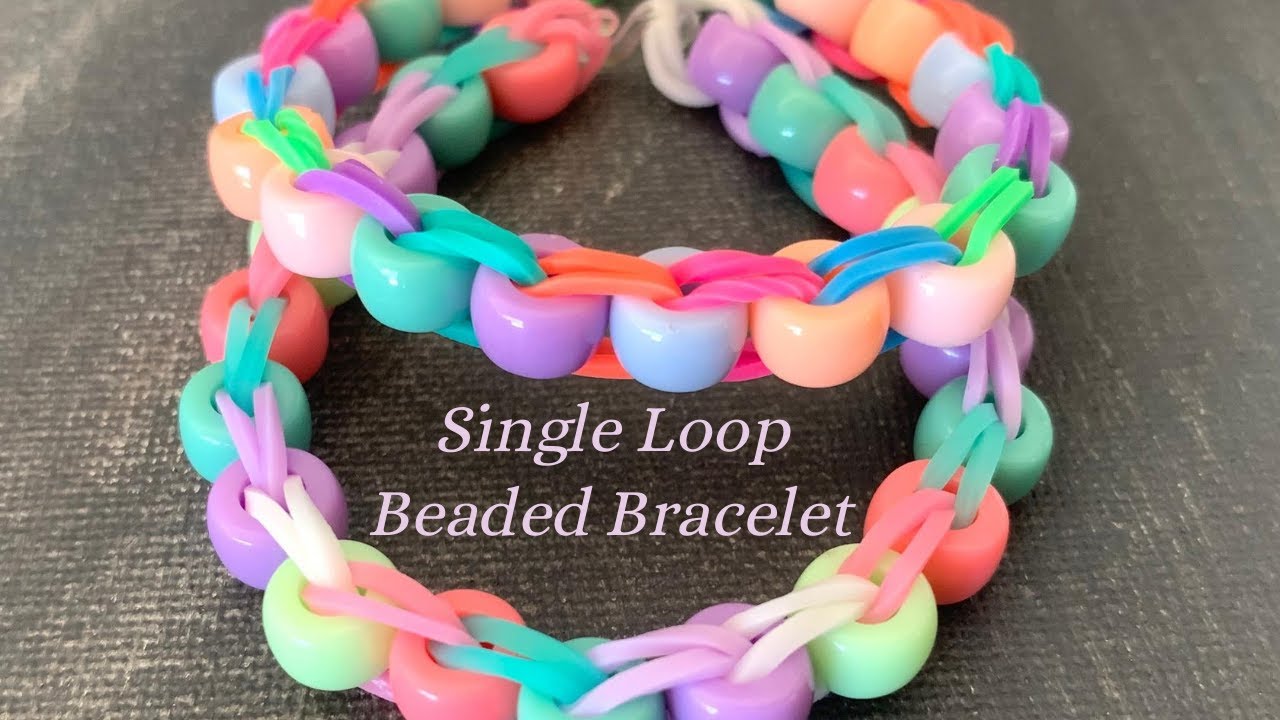 How To Make a Rubber Band Beaded Bracelet!