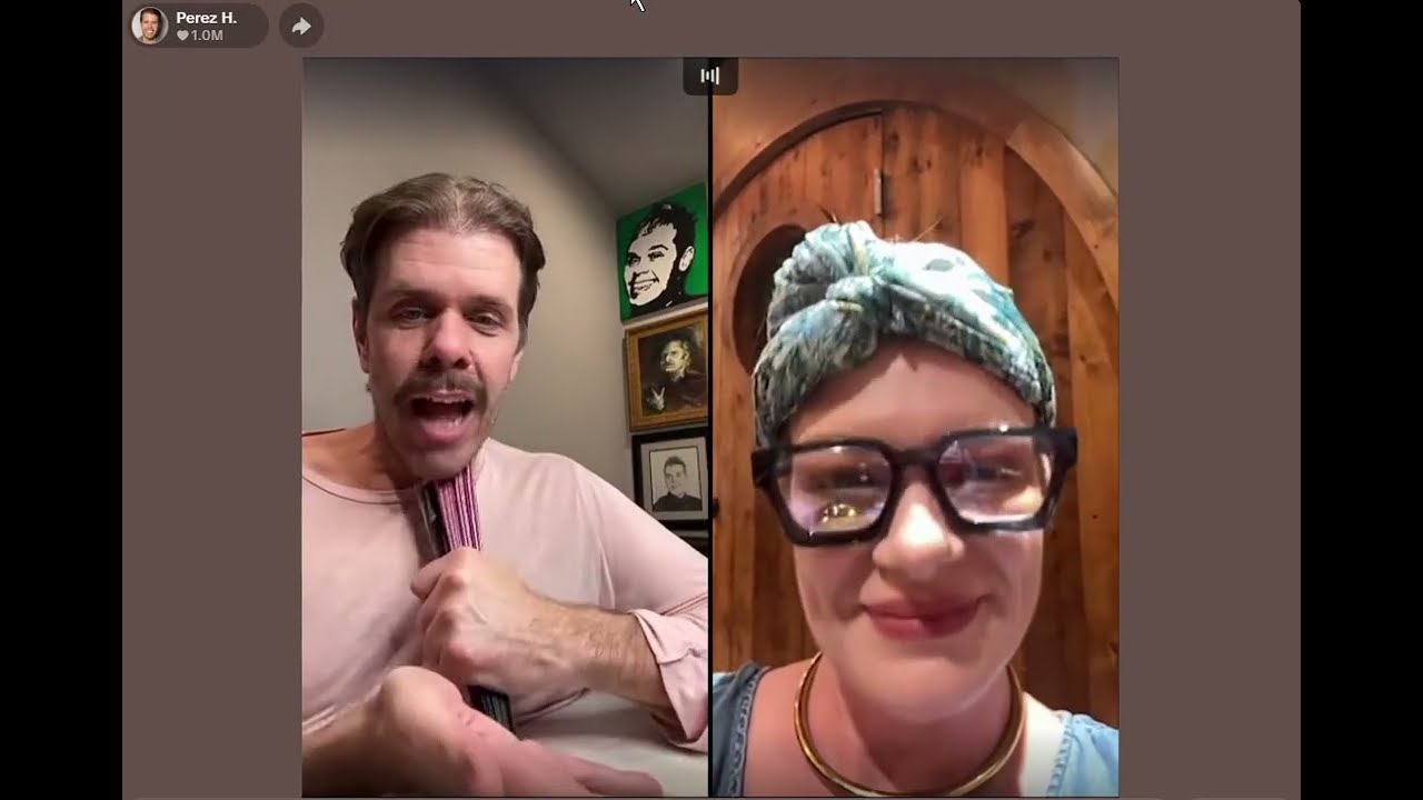 Perez Hilton goes live with 1980 Millennial over on Tik Tok