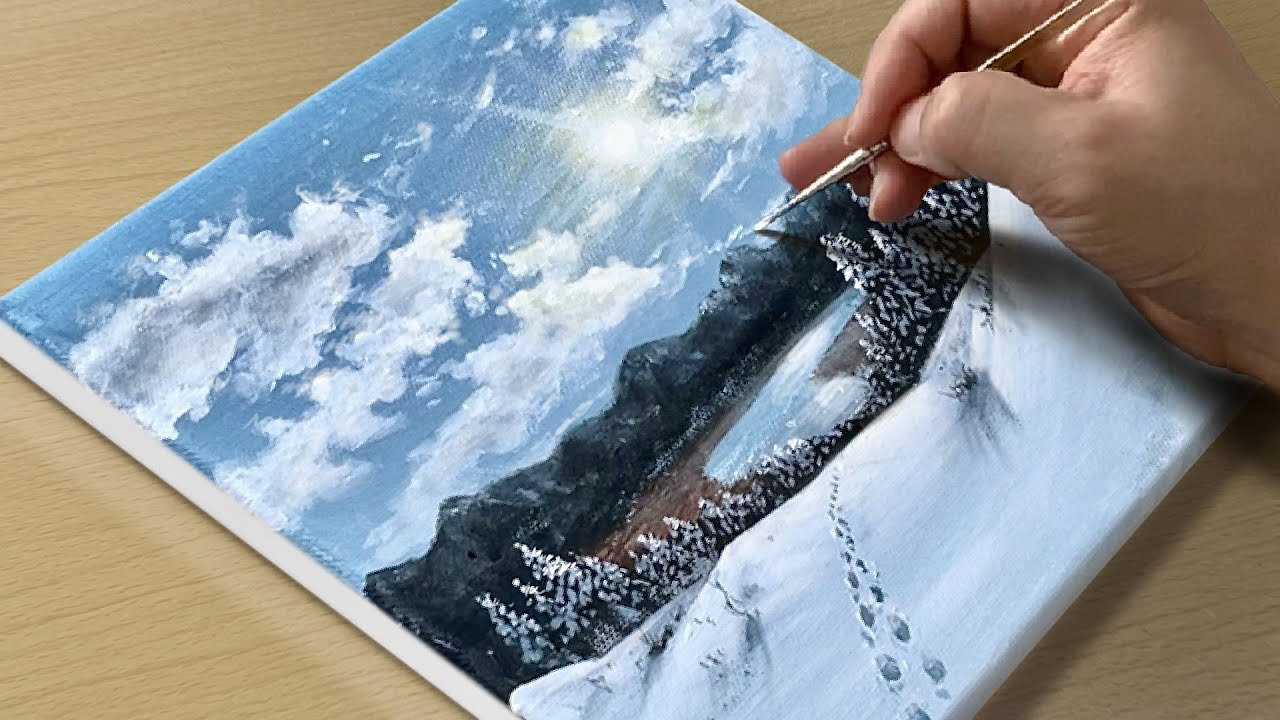 Winter Landscape Painting / Acrylic Painting