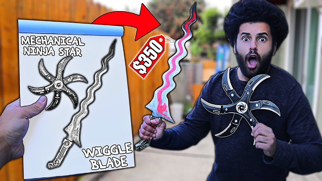 Whatever WEAPON You Draw, I'll Buy it CHALLENGE!! (EXPERT LEVEL EDITION) *GIANT TIGER NINJA STAR!!*