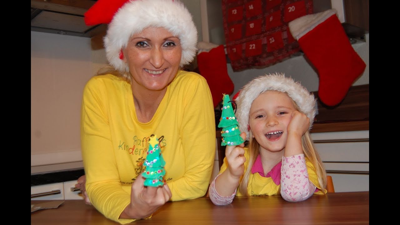 Weihnachten, Advent Recycling Basteln mit Kindern Teil2 - Weihnachtsbaum basteln