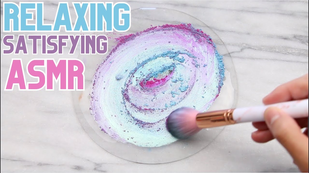 The Most Relaxing Slime Video, Slime Swirls With Makeup Brush