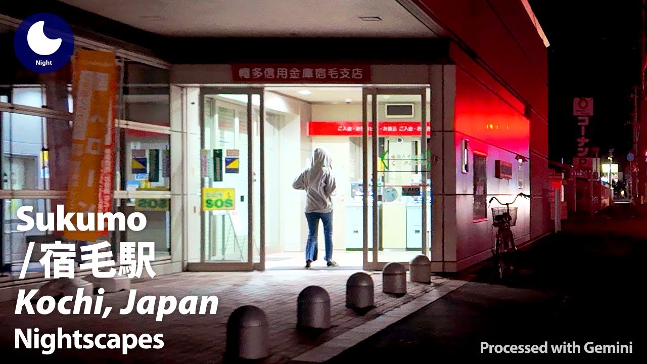 ⁴ᴷ Kochi: Sukumo Station (高知県: 宿毛駅) - Japan Walking Tour (January, 2026)
