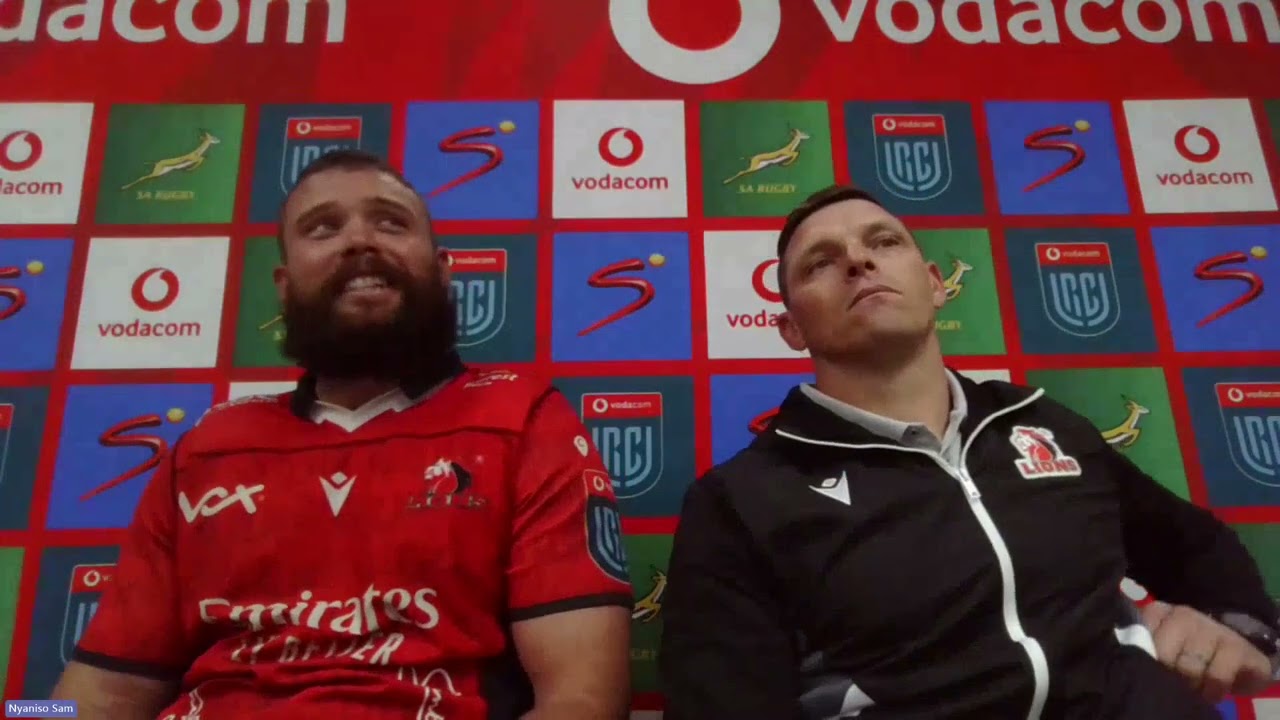LIONS:  Ivan van Rooyen and Jaco Visagie react after their win over Connacht