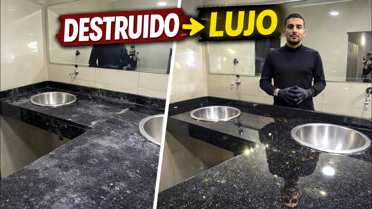 Cómo restaurar un mesón de Mármol deteriorado con RESINA EPÓXICA | Profesional 