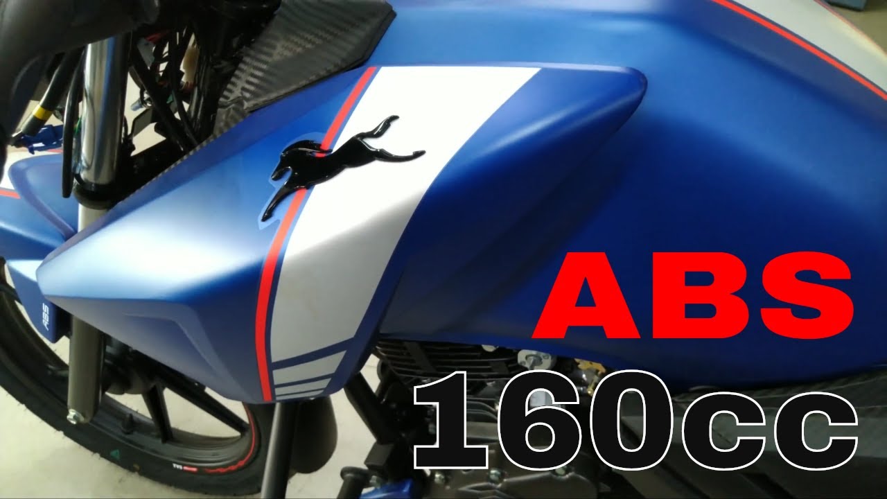 TVS APACHE RTR 160 ABS BLUE 2019 WALK AROUND in 4k